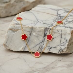 Red Clover Charmed Necklace