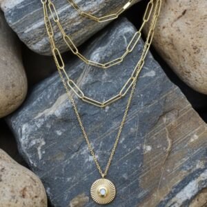 Coin Pendant Layered Necklace