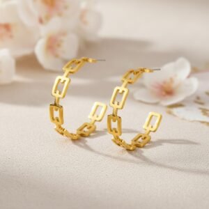 Geometric Large Hoop Earrings