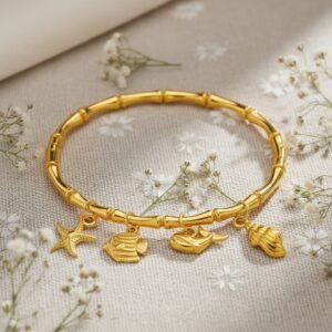 Ocean Theme Charmed Bangle