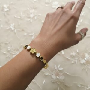 Multi Color Clover Bangle