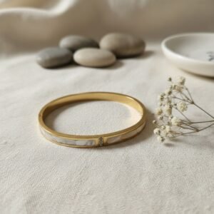 Mother of Pearl with CZ Bangle