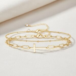 Cross and Beads Multi Bracelet