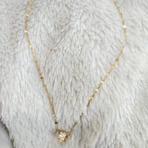 Mini Barrel with CZ Pendant Necklace