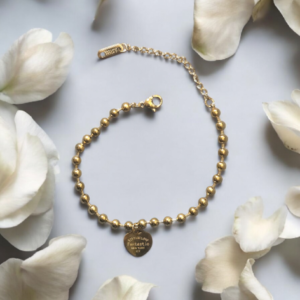 Beaded Heart Charmed Bracelet